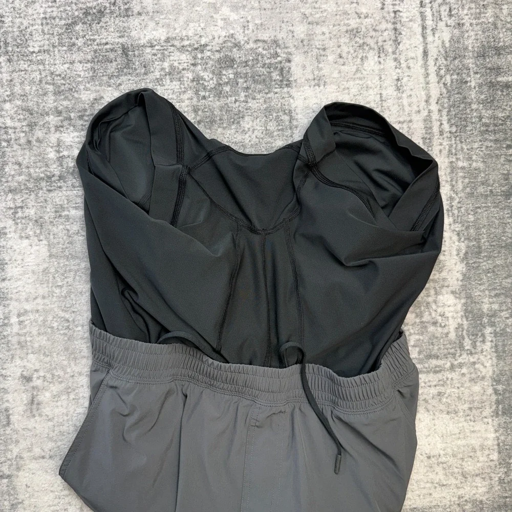 Rhone Mako Shorts Mens XL Charcoal Gray Lined Elastic Waist Running Gym Training